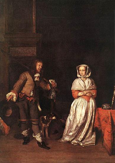 Gabriel Metsu The Hunter and a Woman China oil painting art